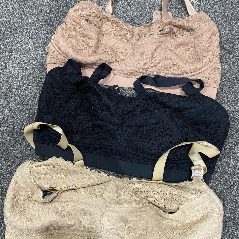 Dairy fairy maternity bras. Lot of 3
